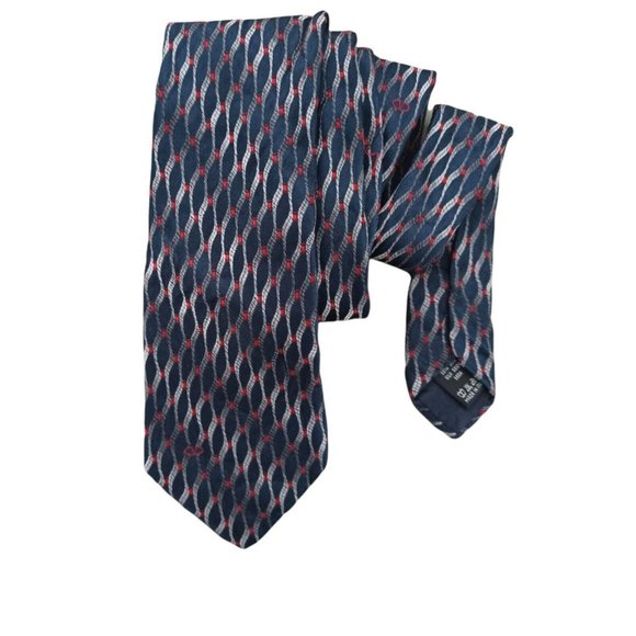 Valentino Other - VALENTINO Blue Geometric Silk Tie ITALY 60"/ 3.7" EC